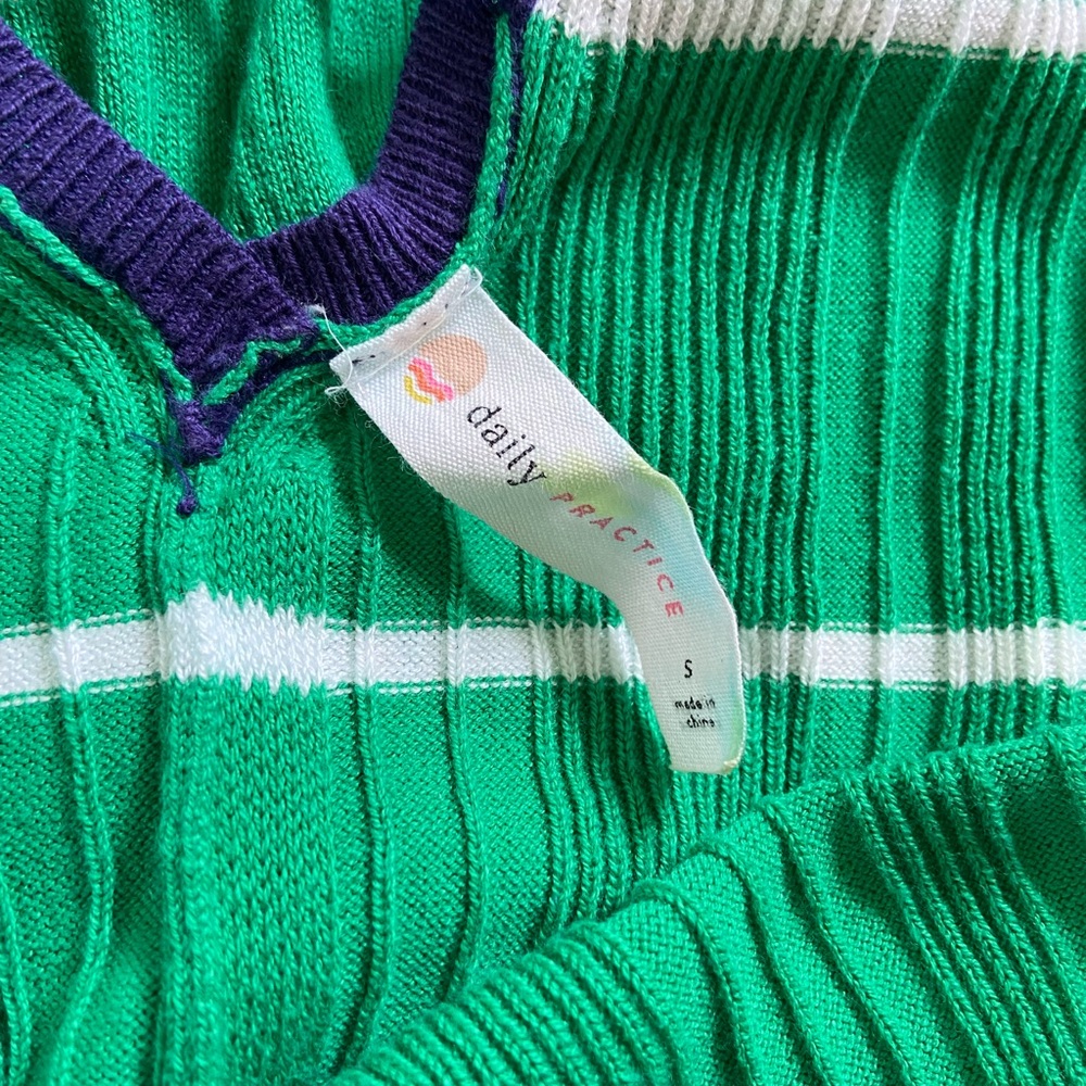 Daily Practice by Anthropologie Striped Knitted Midi Dress Size Small - Picture 8 of 9